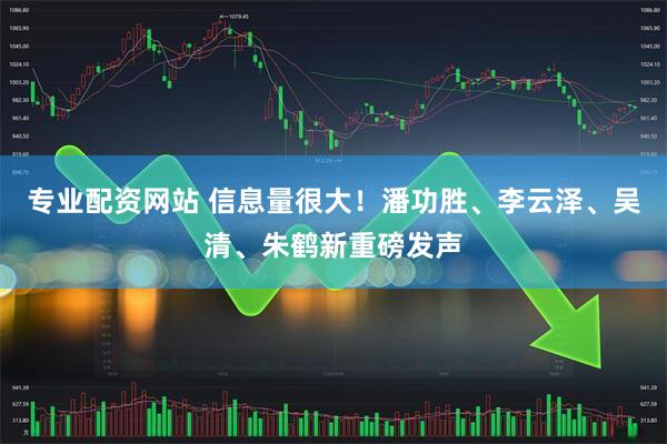 专业配资网站 信息量很大！潘功胜、李云泽、吴清、朱鹤新重磅发声